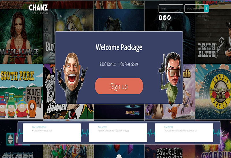 top Chanz Casino bonus de tours gratuits offre en France