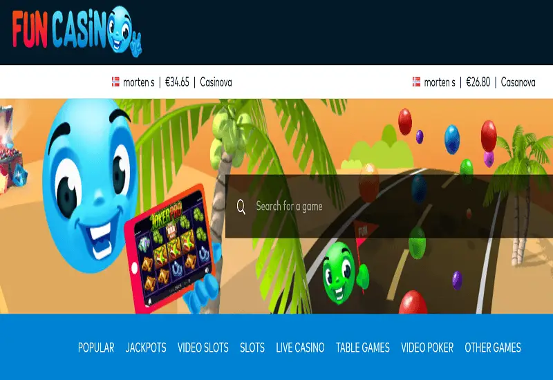 Fun Casino Home Page