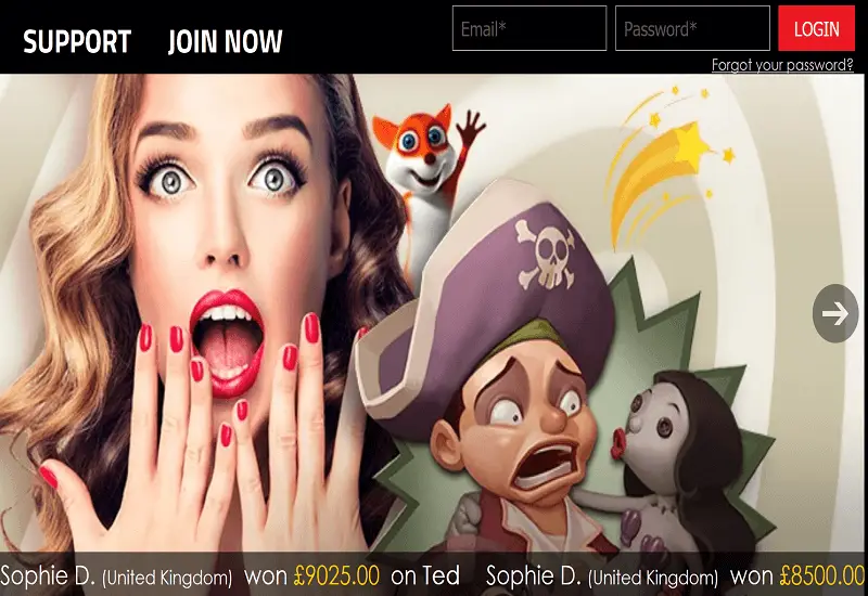 Hippozino Casino Home Page