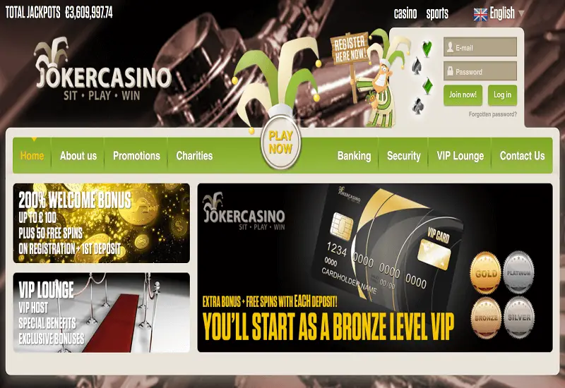 Joker Casino Bonus And Review News - 200% Up To €/£100 + 210FS