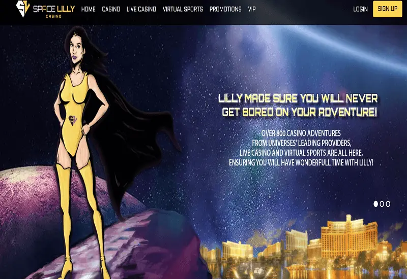 Space Lilly Casino Home Page