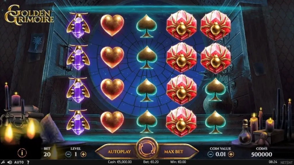 Golden Grimoire Video Slot - NetEnt