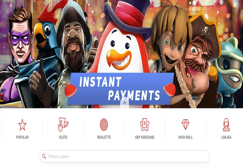RedPing Win Casino Home Page